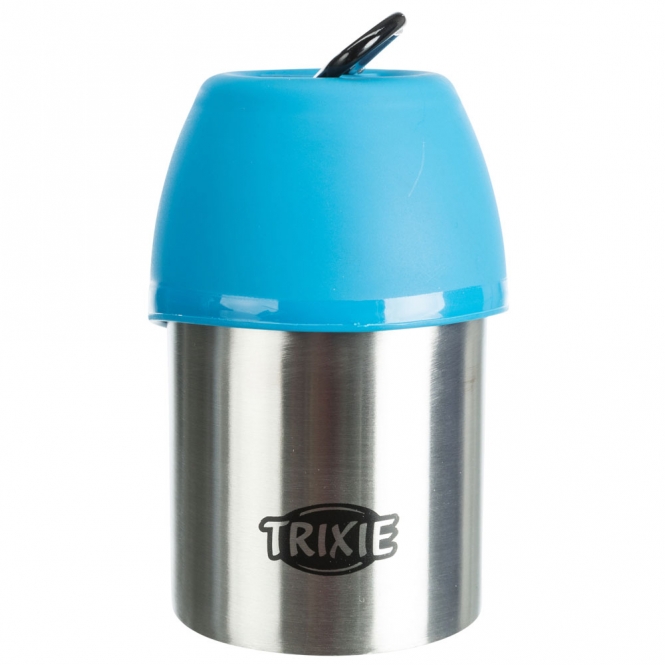 Trixie Edelstahl-Flasche mit Trinknapf - 300 ml – Bild 4
